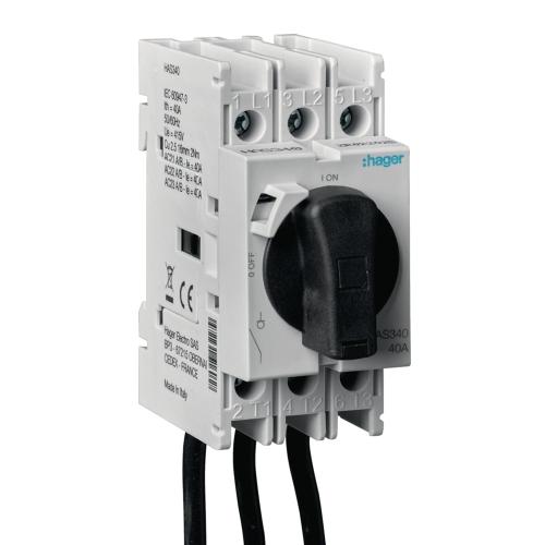 Hovedafbryder 3-Polet 40A IP20 Hager