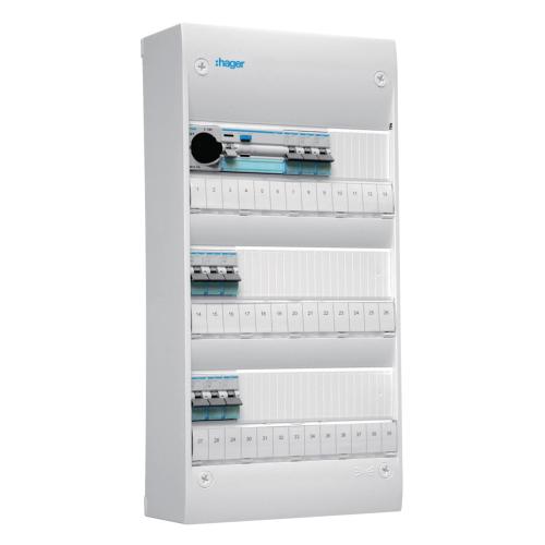 Normcentral Gamma Forhåndsmonteret 3x13 Moduler 63A IP30 Hager