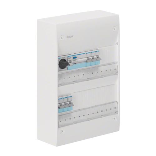 Normcentral Gamma Forhåndsmonteret 2x13 Moduler 63A IP30 Hager