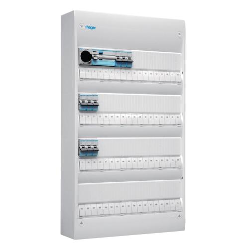 Normcentral Gamma Forhåndsmonteret 4x18 Moduler 63A IP30 Hager