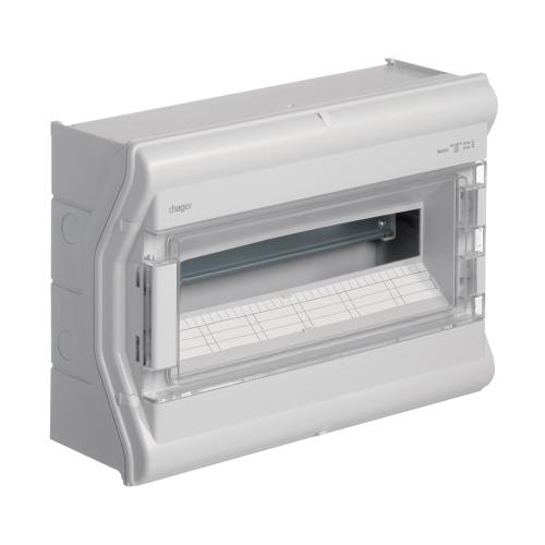 Kapsling Vector Udendørs 1x18 Moduler IP65 Hager