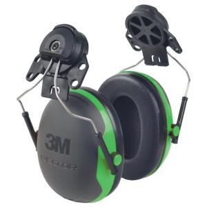 Ear Muff X1, Helmet Mount P3, Green, Peltor