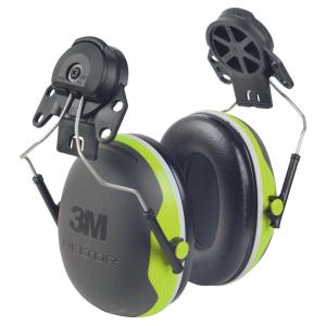 Ear Muff X4, Helmet Mount P3, High Visibility, Peltor