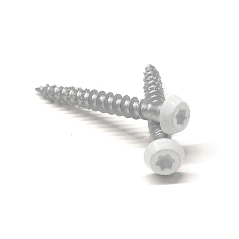 Ankerskrue C4, 4,8x40mm, Hvid, 100stk, Fast