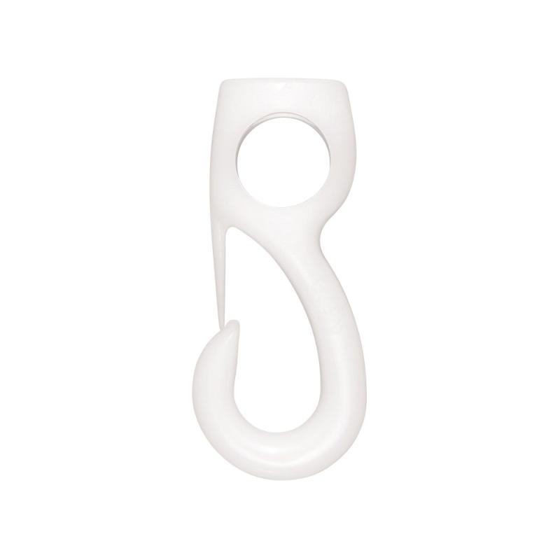 Hurtigkrog Til Gummiline 4-7mm Nylon Hvid 5stk Carlmarks