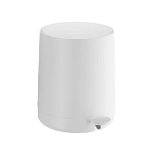 Pedalspand Rund 4 Liter Mat Hvid Beslagsboden BX574