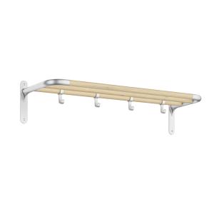 Multi Functional Shelf Gray And Blonde Wood, Beslagsboden B1701