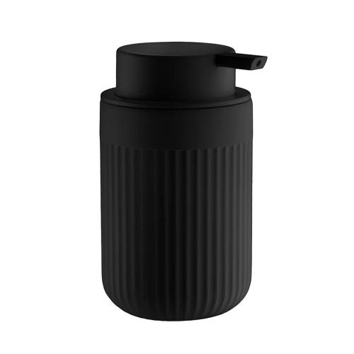 Soap Dispenser Grooved Matte Black Beslagsboden BB561