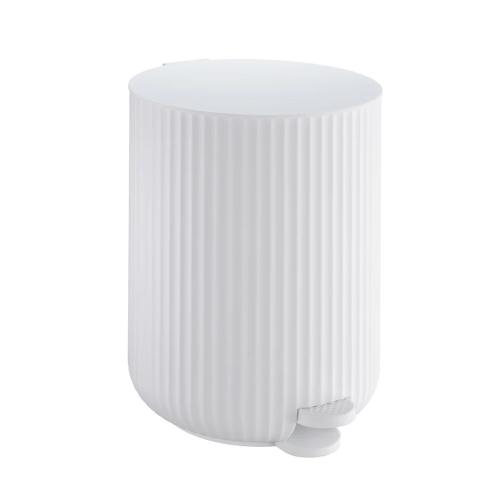 Pedalspand Rillet 4 Liter Mat Hvid Beslagsboden BX564