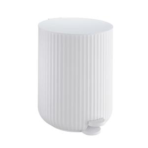 Pedalspand Rillet 4 Liter Mat Hvid Beslagsboden BX564