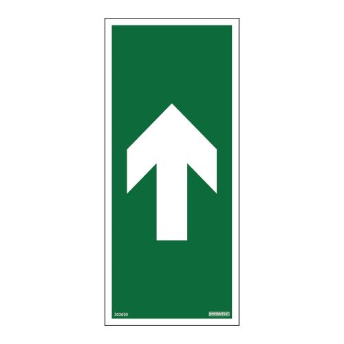 Retningspilskilt 210x92mm Hård Plast Systemtext