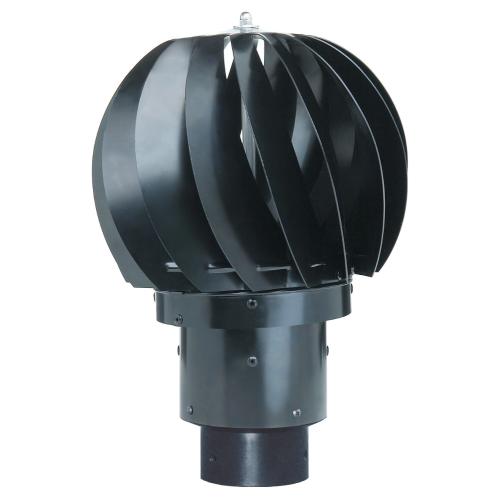 Vindsnurra Aluminium, 250x250x370mm, Svart, Biolan