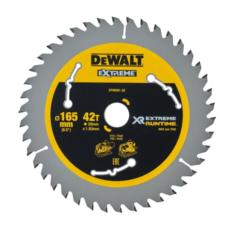 Rundsavklinge XR 165x20mm 42T 1,76mm Dewalt