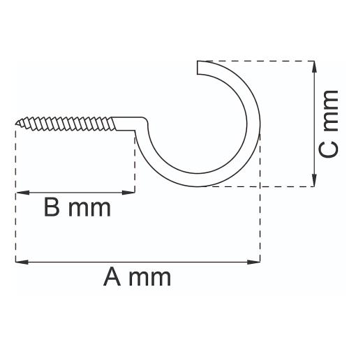 Skruekrog 11, 5stk, Sort, Habo