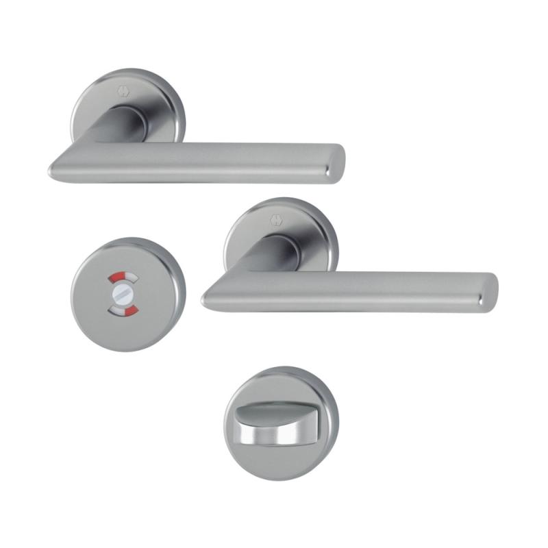 Trycke Stockholm Inderdør WC 1140 53mm Rustfri Skærm Hoppe