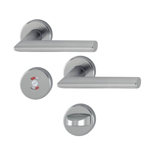 Trycke Stockholm Inderdør WC 1140 53mm Rustfri Skærm Hoppe