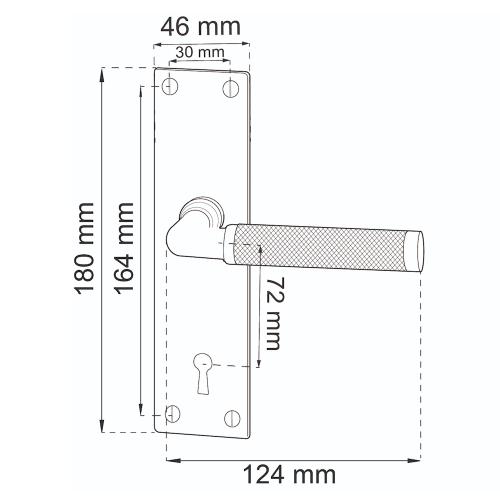 Dørhåndtag, Inkl. Langplade Lexington, Habo