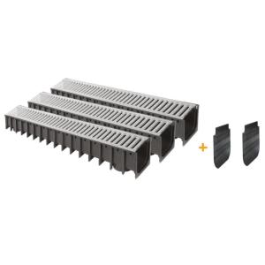 Garage Package SABDrain With Galvanized Grating 3x1m Ibeco