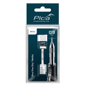 Reservstift Fine Dry 0,9mm Vit 10st Pica