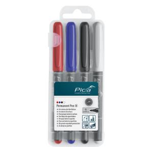 Märkpenna 1mm 4 Färger 10st Pica