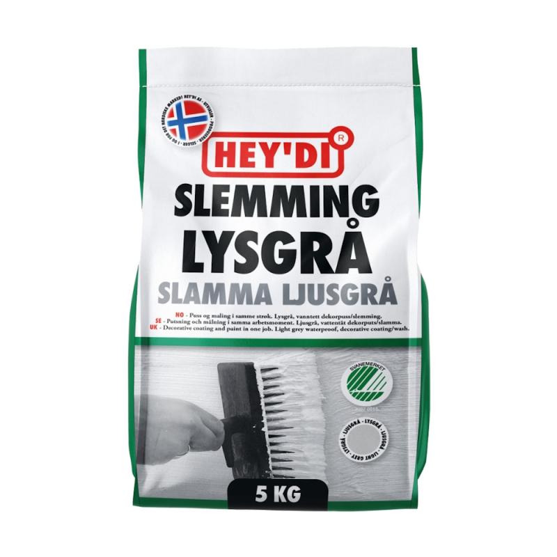 Dekorputs Slamma Ljusgrå 5kg Hey'di