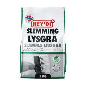 Pyntepuds Slamma Lysegrå 5kg Hey'di