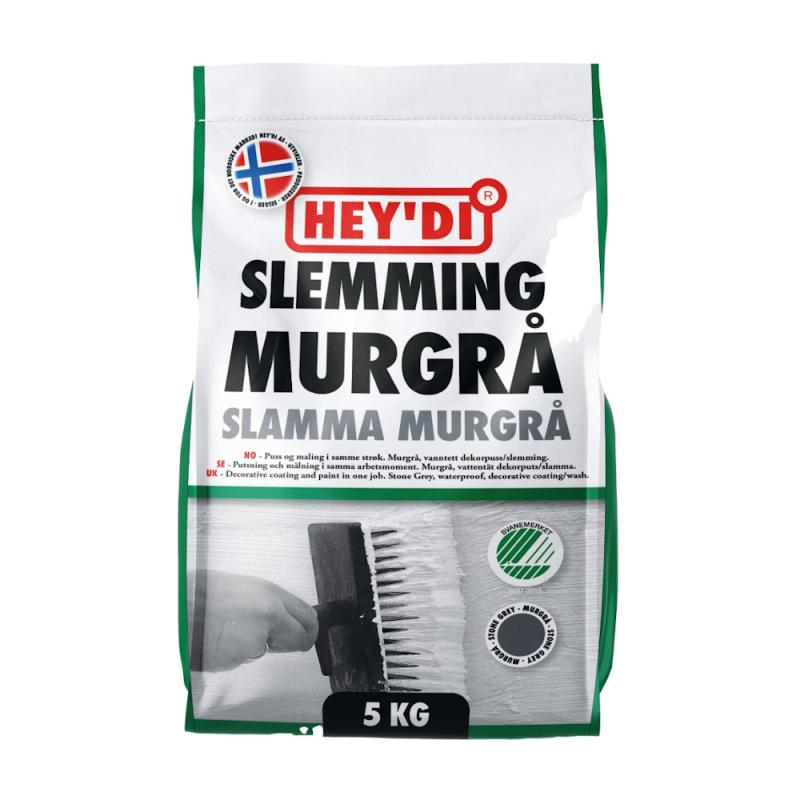 Dekorputs Slamma Murgrå 5kg Hey'di