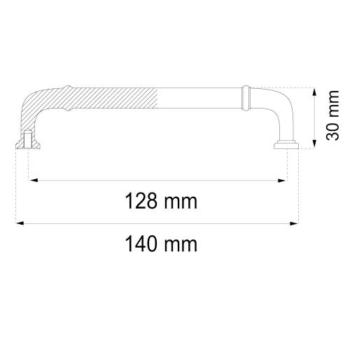 Køkkengreb Elsa C/C 128mm 2stk Habo