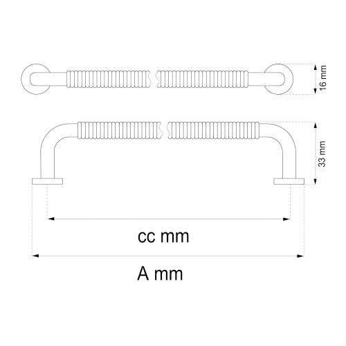 Køkkengreb Vera C/C 96mm 2stk Habo