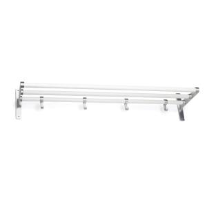 Hat Shelf Elegant 400mm Aluminium/White Habo 31129