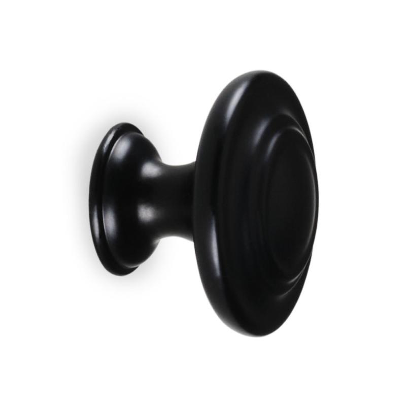 Knop Leon 32,5mm Sort Habo 31036