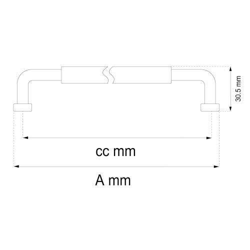 Køkkengreb Maja C/C 96mm 2stk Habo