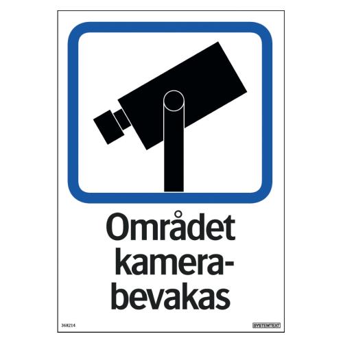 Overvåget Skiltekamera 210x297mm Systemtext