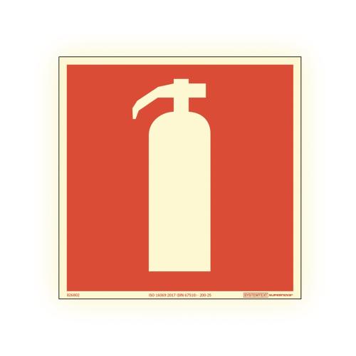 Sign Brandslukker Supernova 210x210mm Aluminium Systemtext