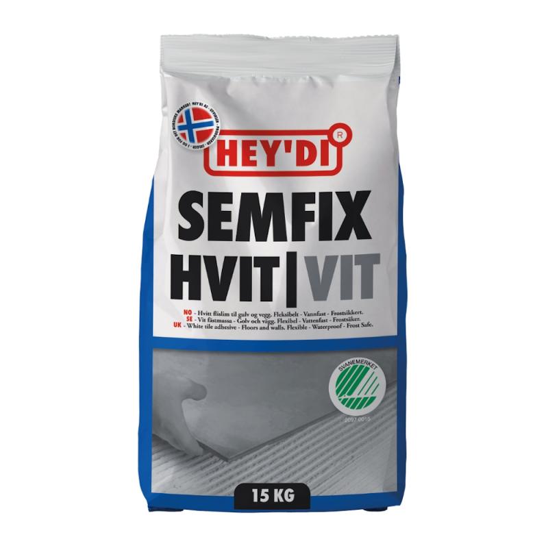 Hey'di Fästmassa Semfix 15kg Vit