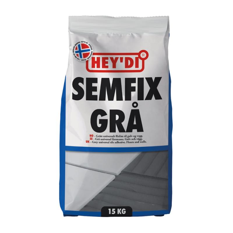 Hey'di Fästmassa Semfix 15kg Grå