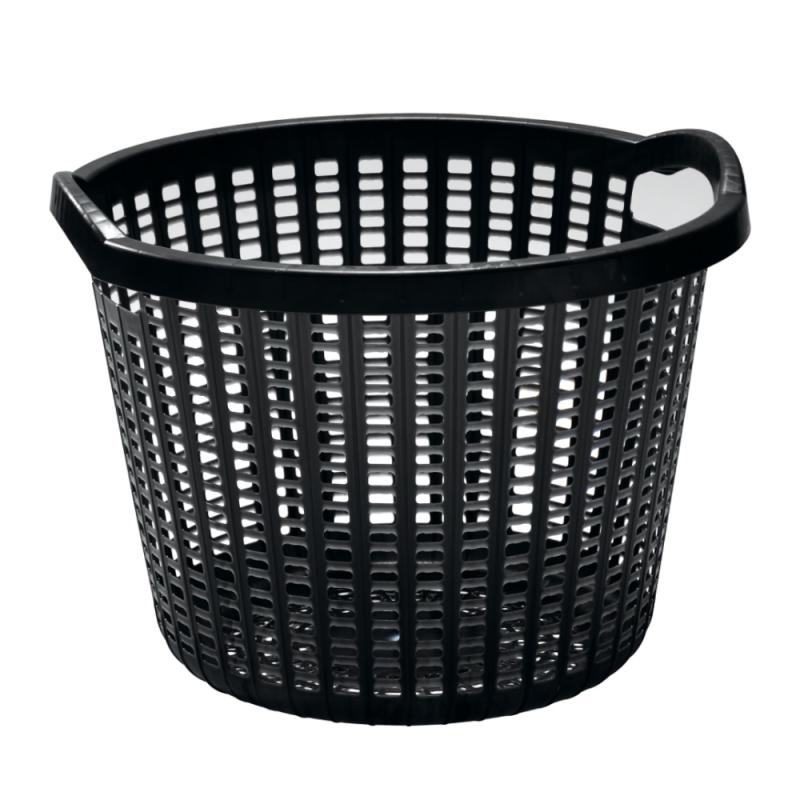 Lövkorg ERGO Rund Recycled 55L Svart 10st Nyby