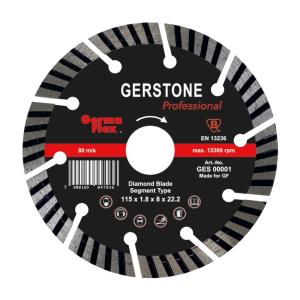Diamond Cutting Disc Sten Gerstone Segment 115x1.8x22.2mm Germaflex