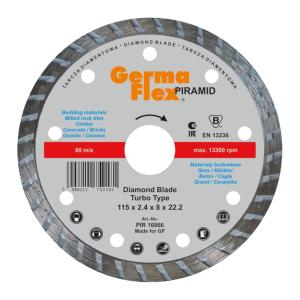 Diamantskæreskive Flise Piramid Turbo 115x2,4x22,2mm Germaflex
