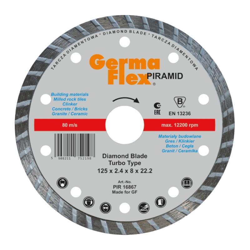 Diamantkapskiva Kakel Piramid Turbo 125x2,4x22,2mm Germaflex