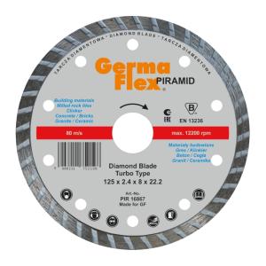 Diamantskæreskive Flise Piramid Turbo 125x2,4x22,2mm Germaflex