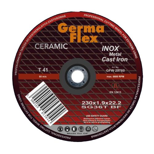 Skæreskive Keramisk Inox SG36T 230x1,9x22,2mm 25stk Germaflex