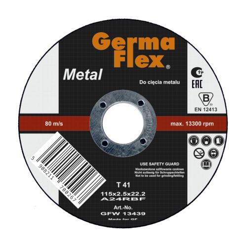 Skæreskive Metal A24R 115x2,5x22,2mm 25stk Germaflex