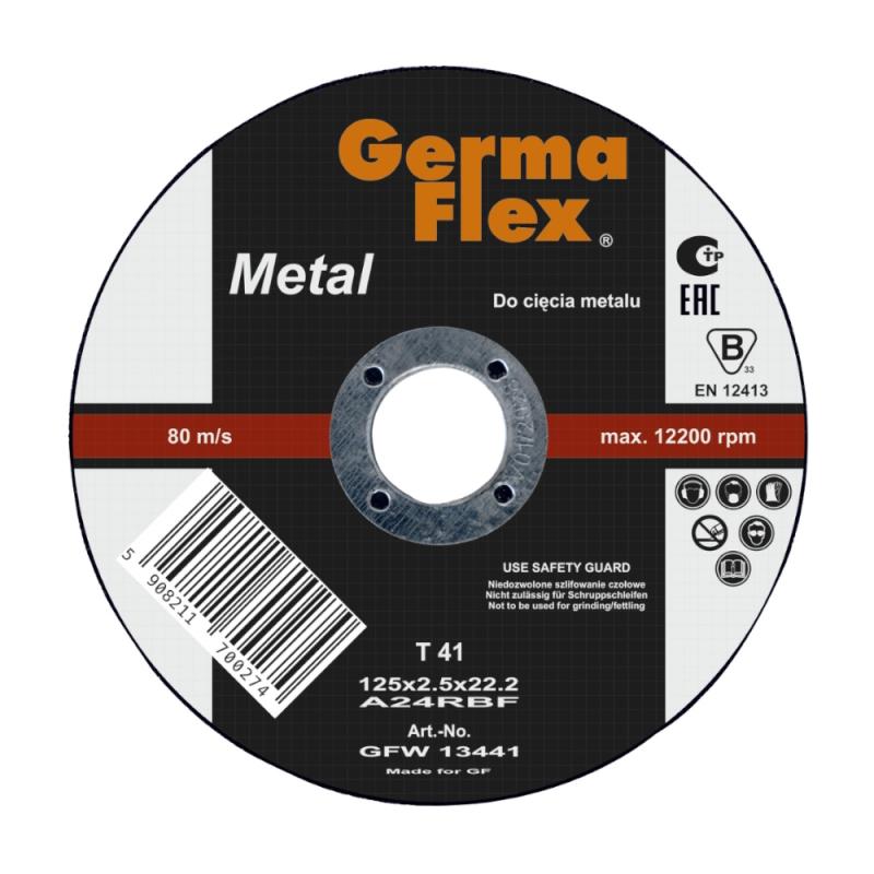 Skæreskive Metal A24R 125x2,5x22,2mm 25stk Germaflex