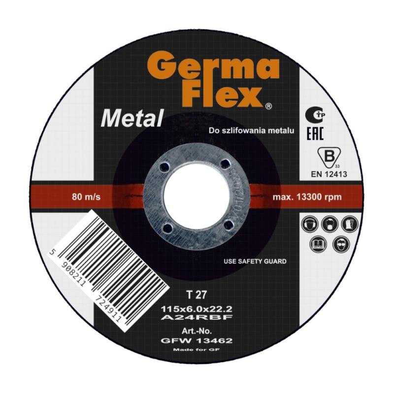 Navrondell Metal A24R 115x6,0x22,2mm 10stk Germaflex