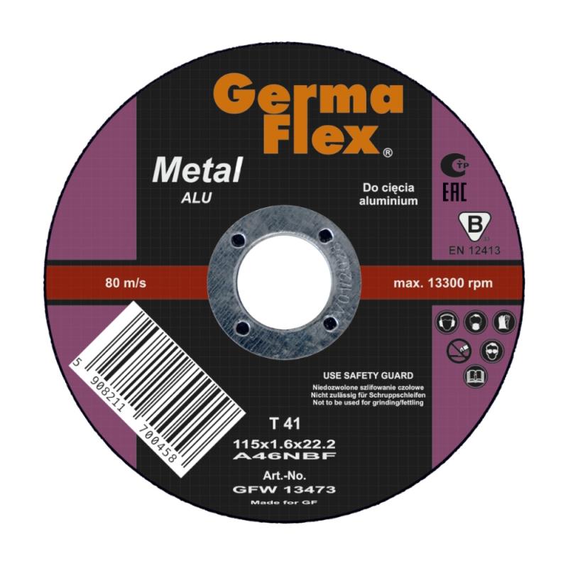 Skæreskive Aluminium A46N 115x1,6x22,2mm 25stk Germaflex