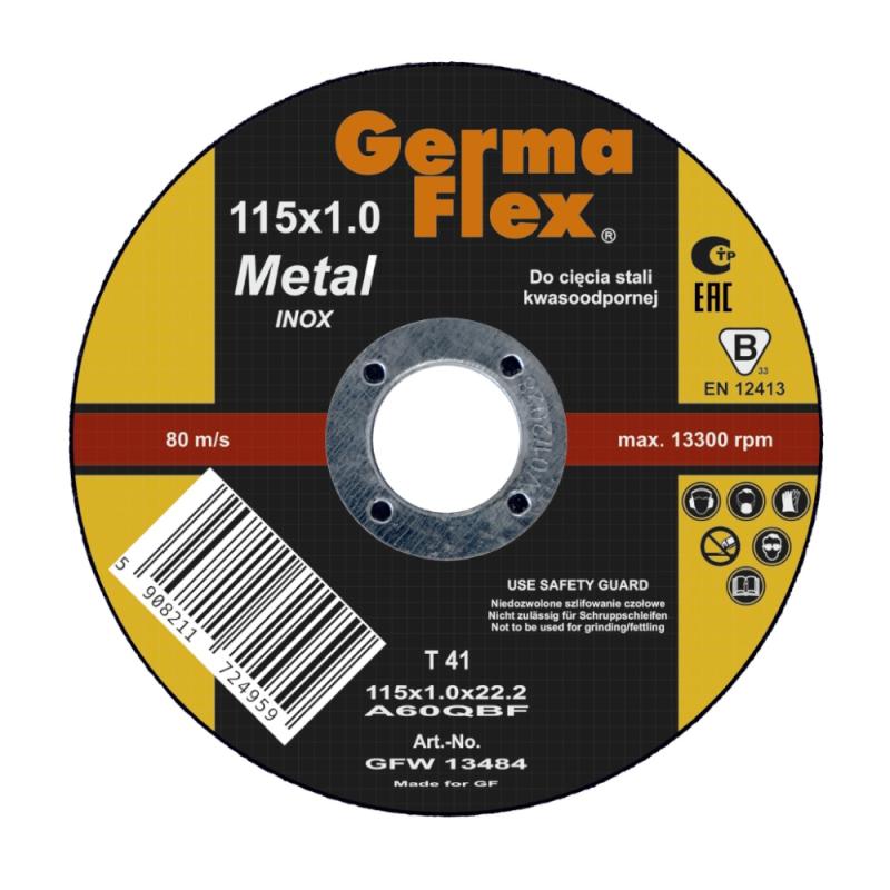 Skæreskive Inox 115x1,0x22,2mm 25stk Germaflex