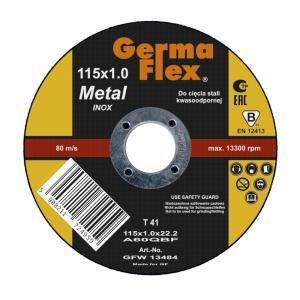 Skæreskive Inox 115x1,0x22,2mm 25stk Germaflex