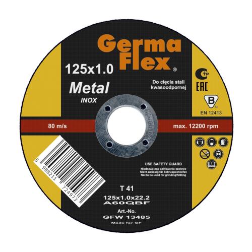 Skæreskive Inox 125x1,0x22,2mm 25stk Germaflex