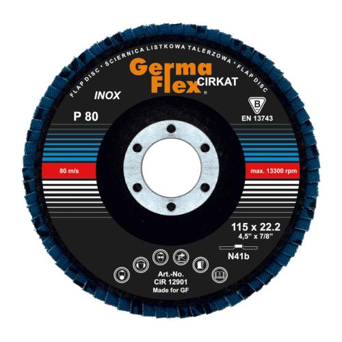 Lamskive Cirkat N41B 115x22,2mm Kornstørrelse-80 Germaflex